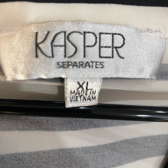 Kasper Striped Cowl Neck Blouse size XL - Picture 5 of 7